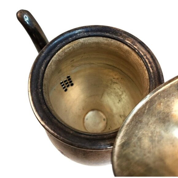 Antique Teapot Signed Lehman Brothers Silver Over Copper Plated Beautiful Pateni - Picture 4 of 8